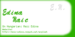 edina maic business card